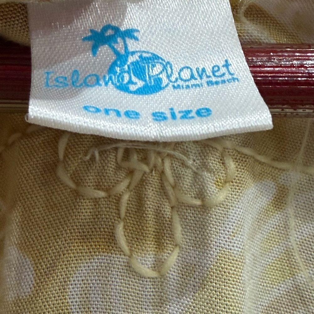 Island Planet Sheer Beach Cover Up Kaftan One Size Rayon Boho - Picture 3 of 12